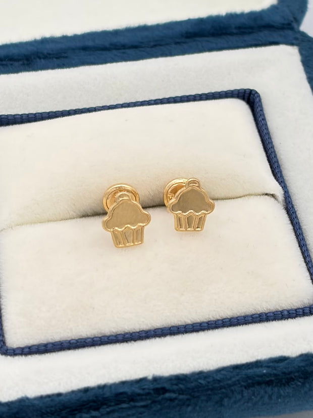 Topos cupcake Oro amarillo 18k 0,65 Gr / 7 mm