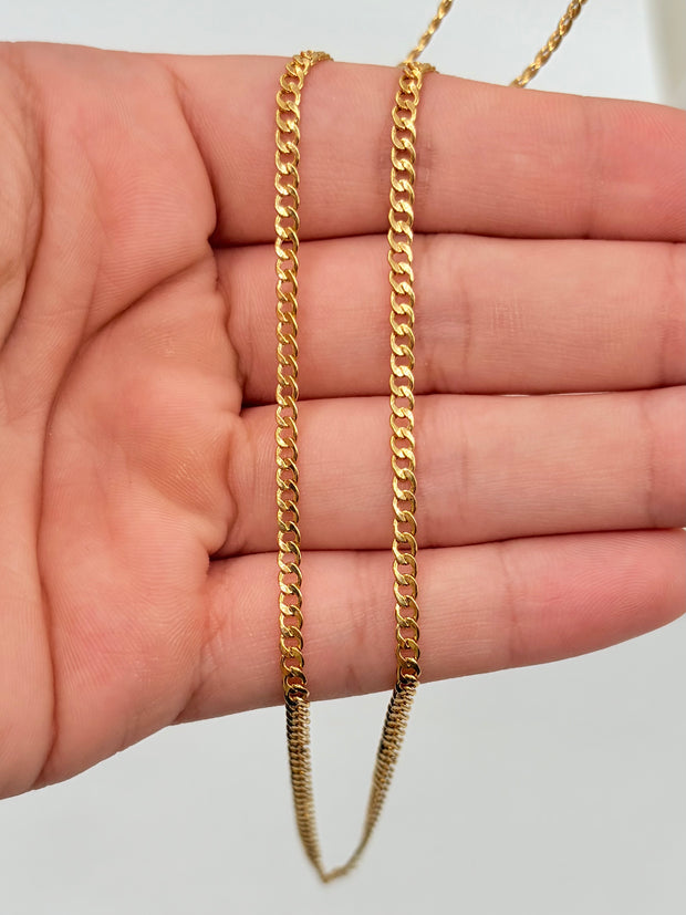Cadena It Cubana Oro amarillo 18k 3,15 Gr / 2,3 mm / 60 Cm
