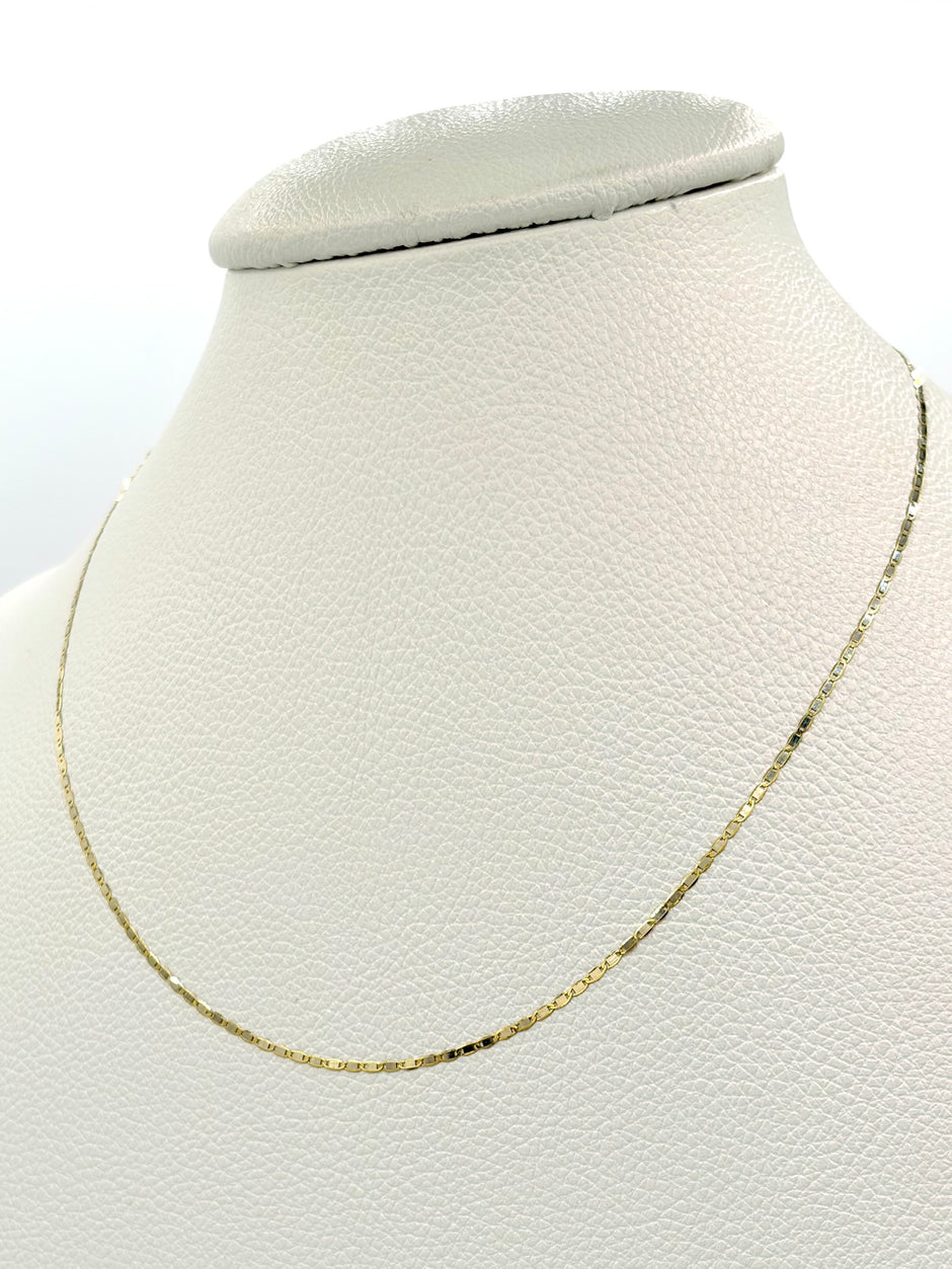 Cadena It plana lisa Oro amarillo 18k 1,47 Gr / 1 mm / 45 Cm