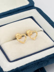 Topos corazon hueco diamantado Oro amarillo 18k 0,60 Gr / 9 mm