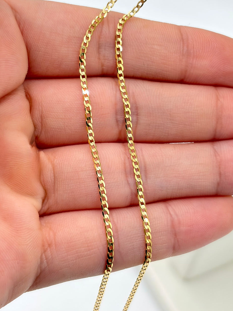 Cadena It Mini cubana Oro amarillo 18k +1 / 2,10 Gr / 1,1 mm / 50 Cm