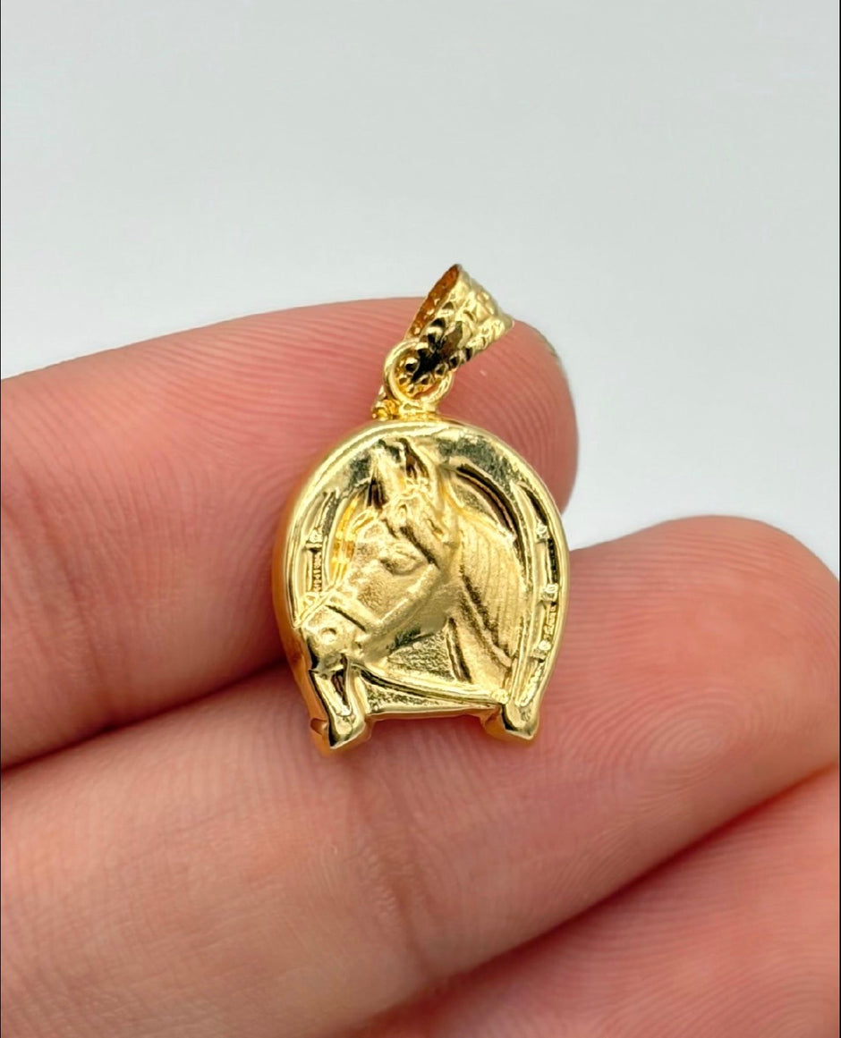 Dije Herradura de caballo Oro amarillo 18k 0,86 Gr / 1,1 Cm