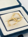 Candonga Semi melcocha Oro amarillo 18k 1,52 Gr / 1,9 Cm