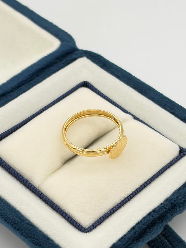 Anillo San benito  Oro amarillo 18k / Talla 6 / 1,12 Gr
