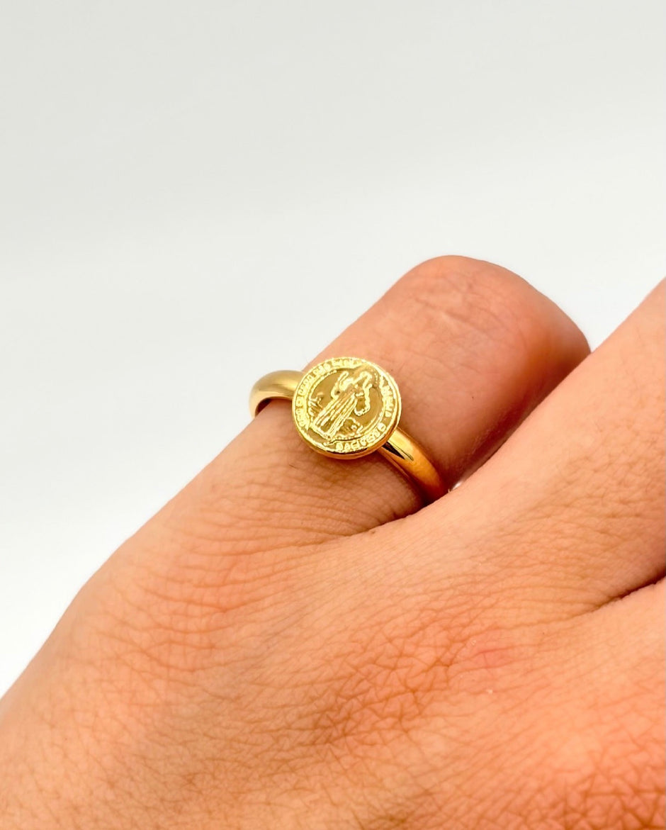 Anillo San benito  Oro amarillo 18k / Talla 5 / 1 Gr