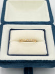 Anillo argolla circones blancos Oro amarillo 18k / Talla 7 / 1,55 Gr