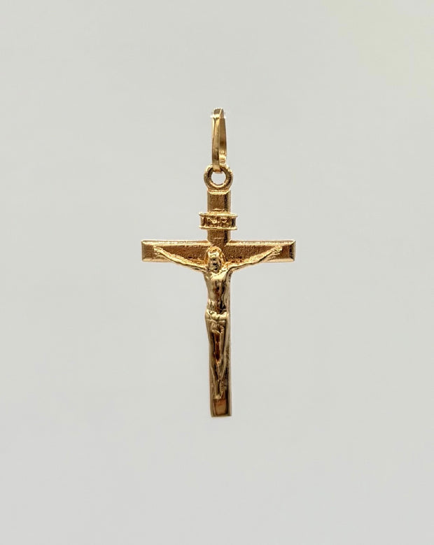 Dije cruz cristo mediano Oro amarillo 18k 0,77 Gr / 2,9 Cm