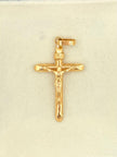 Dije Cruz cristo Oro amarillo 18k 1,57 Gr / 2 Cm