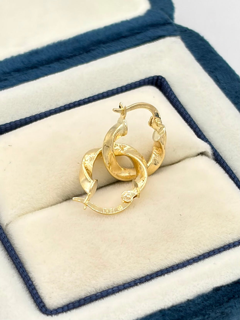 Candonga mini melcocha Oro amarillo 18k 1,18 Gr / 1,3 Cm