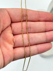 Cadena It Mini militar Oro amarillo 18k +1 / 3,71 Gr / 1,0 mm / 60 Cm