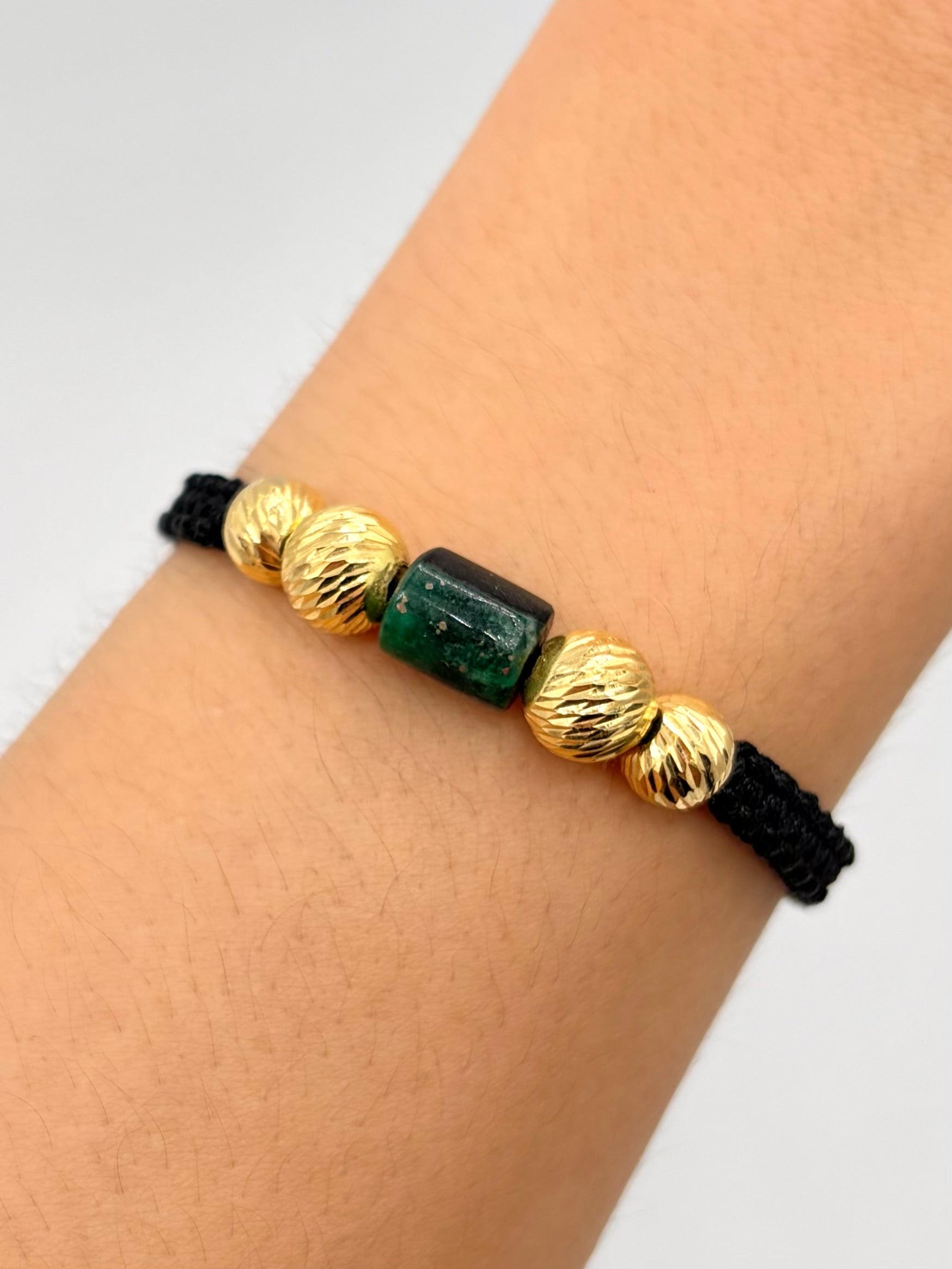 Pulsera tejida 2BD #8 2BD #7 murralla en medio  Oro amarillo 18k 1,08 Gr