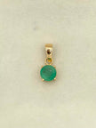 Dije Esmeralda redonda Oro amarillo 18k 1,04 Gr / 7 mm
