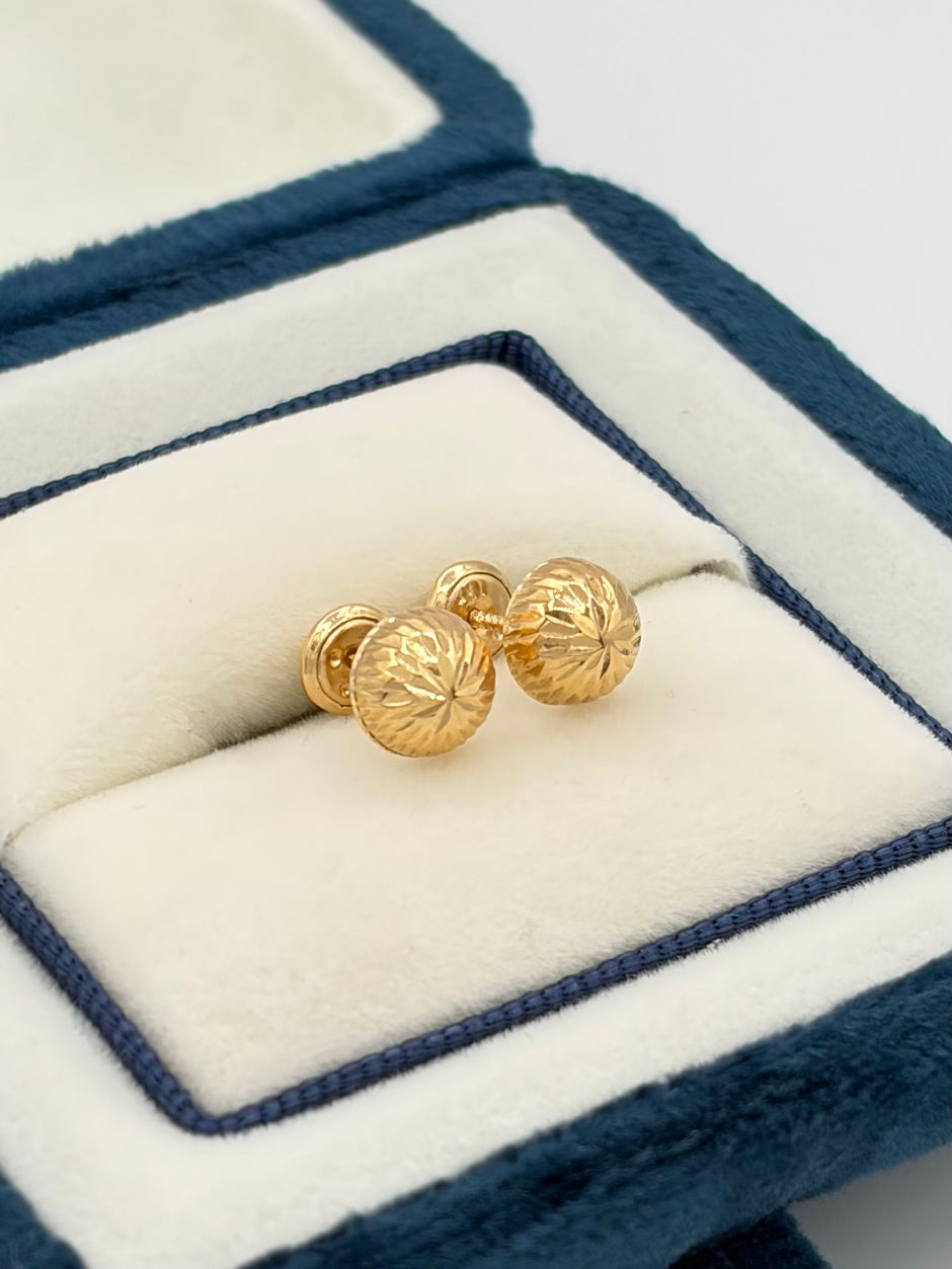 Topos medio balin diamantado Oro amarillo 18k 0,61 Gr / 5 mm