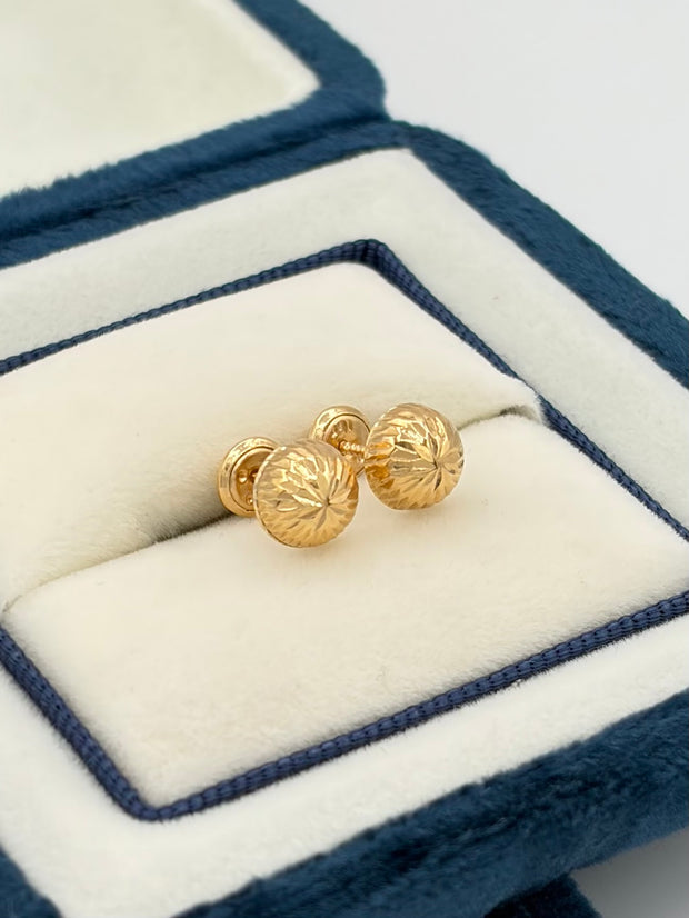 Topos medio balin diamantado Oro amarillo 18k 0,61 Gr / 5 mm