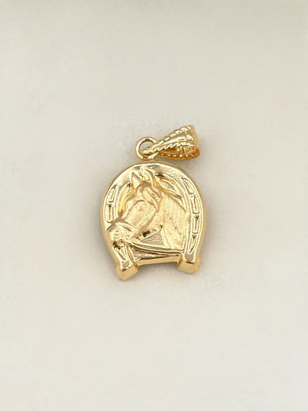 Dije Herradura caballo  Oro amarillo 18k 0,90 Gr / 1,1 Cm