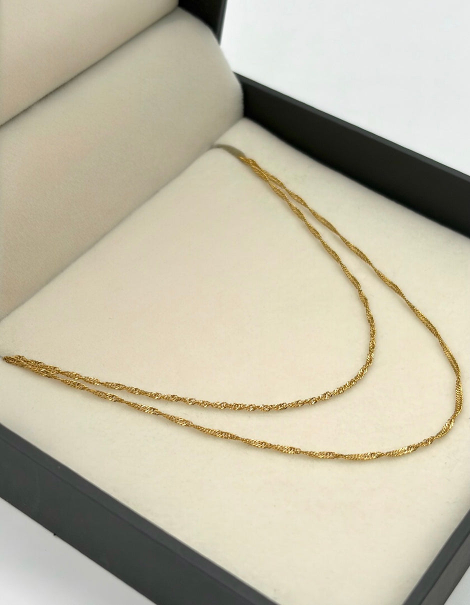 Cadena It Singapur Oro amarillo 18k 1,10 Gr / 1,0 mm / 50 Cm