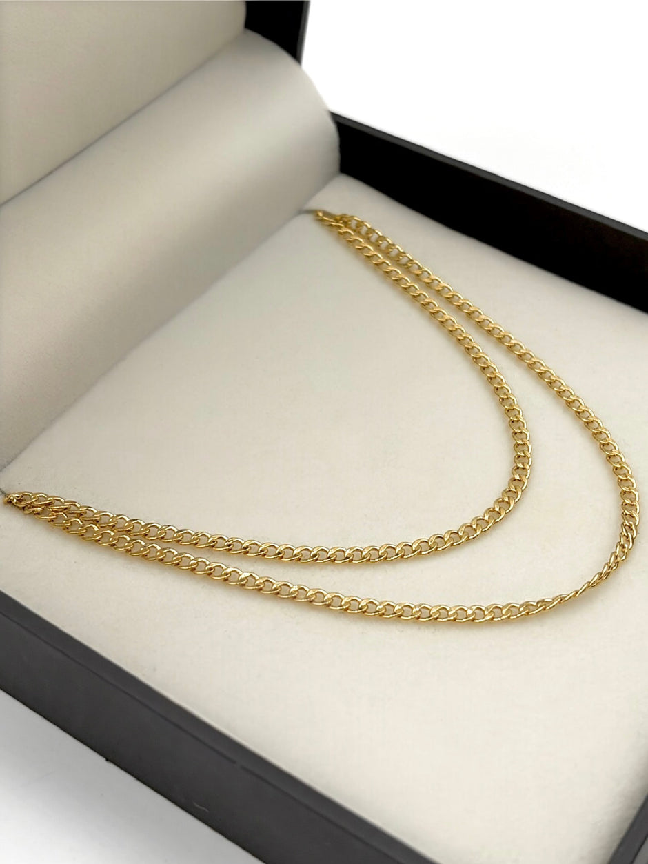 Cadena It cubana Oro amarillo 18k 3,10 Gr / 3 mm / 60 Cm