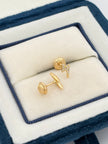 Topos Rayito circones blancos  Oro amarillo 18k 0,92 Gr / 4 mm
