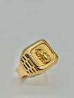 Anillo Troquelado Virgen de guadalupe  Oro amarillo 18k / Talla 9 / 3,54 Gr