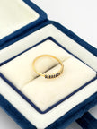 Anillo circones azules  Oro amarillo 18k / Talla 4/2 / 1,01 Gr