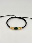 Pulsera tejida 2BD #8 2BD #7 murralla en medio  Oro amarillo 18k 1,08 Gr