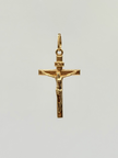 Dije Cruz cristo  Oro amarillo 18k 0,78 Gr / 1,2 Cm