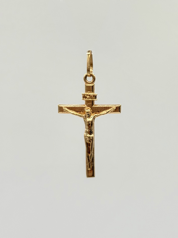 Dije Cruz cristo  Oro amarillo 18k 0,78 Gr / 1,2 Cm