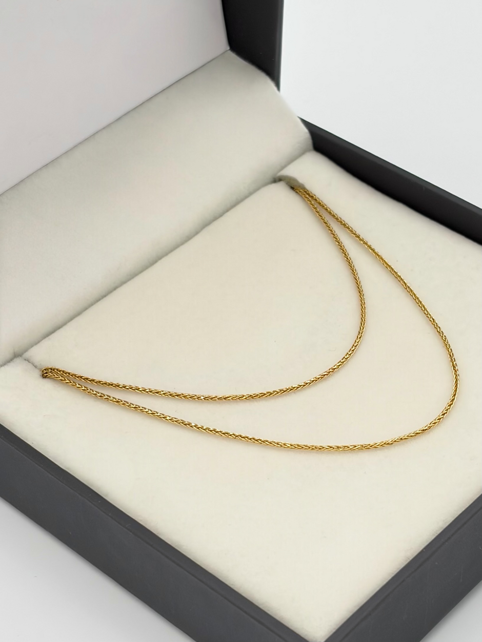 Cadena It espiga Oro amarillo 18k 2,56 Gr / 1,0 mm / 40 Cm