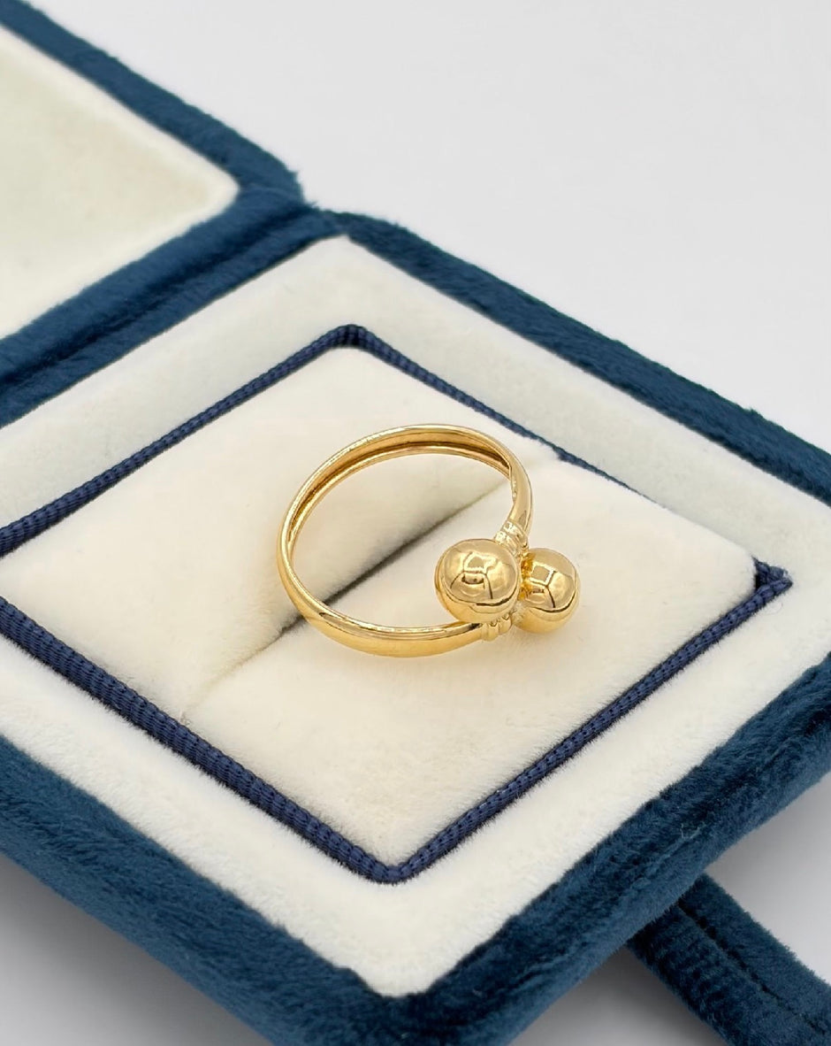 Anillo Tu y yo  Oro amarillo 18k / Talla 6 / 1,56 Gr