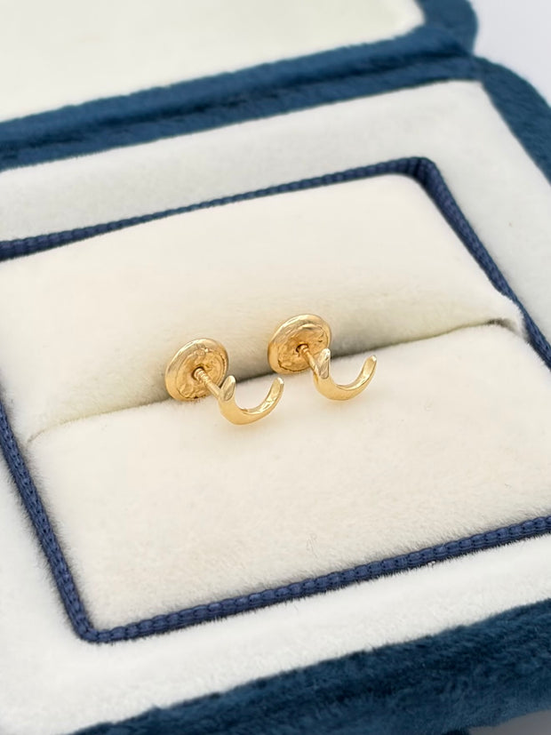 Topos Lunas lisas delgadas Oro amarillo 18k 0,63 Gr / 1 mm