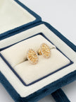 Topos Guadalupe circones blancos grande Oro amarillo 18k 1,76 Gr / 9 mm