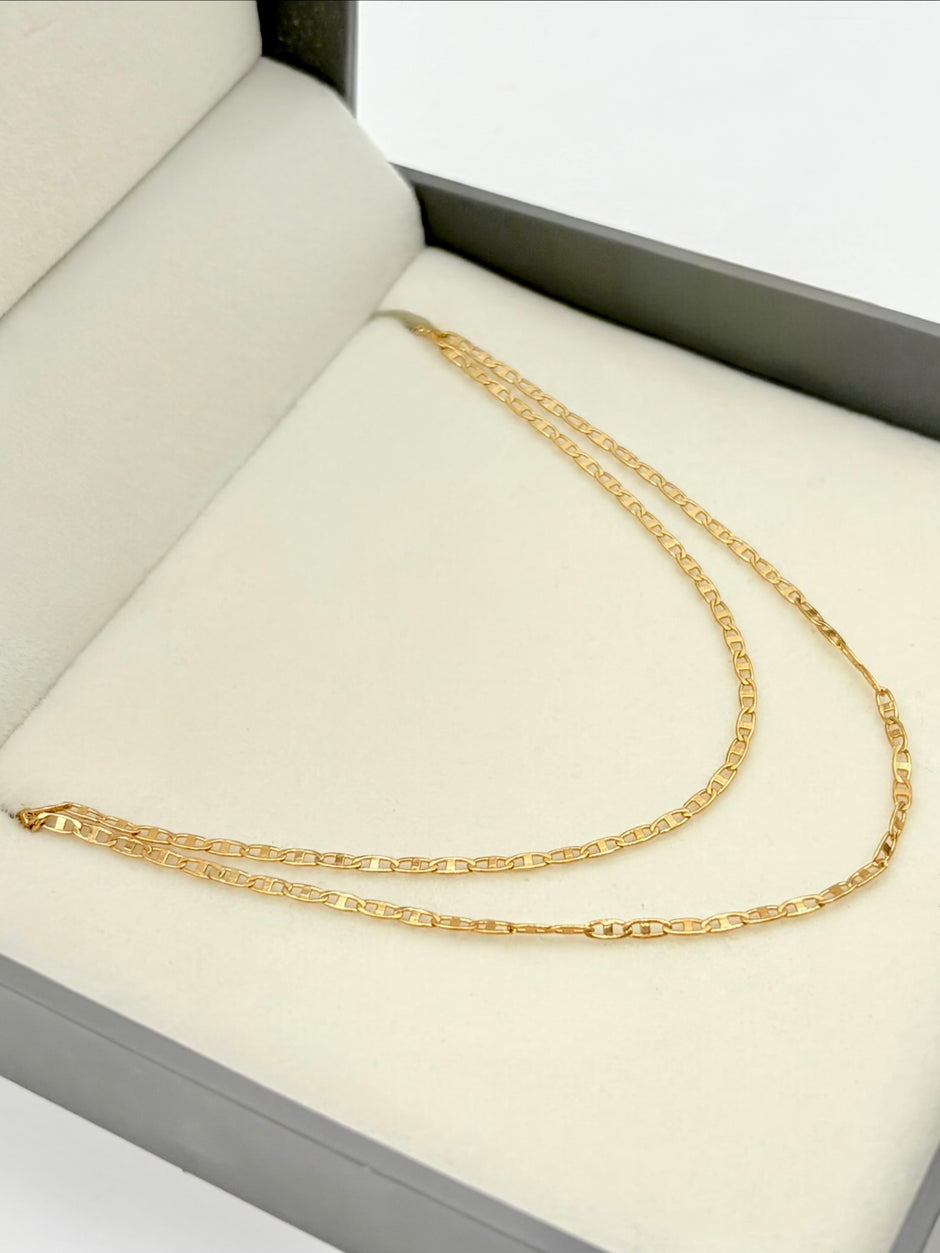 Cadena It Plana Oro amarillo 18k +1 / 3,41 Gr / 1,1 mm / 50 Cm