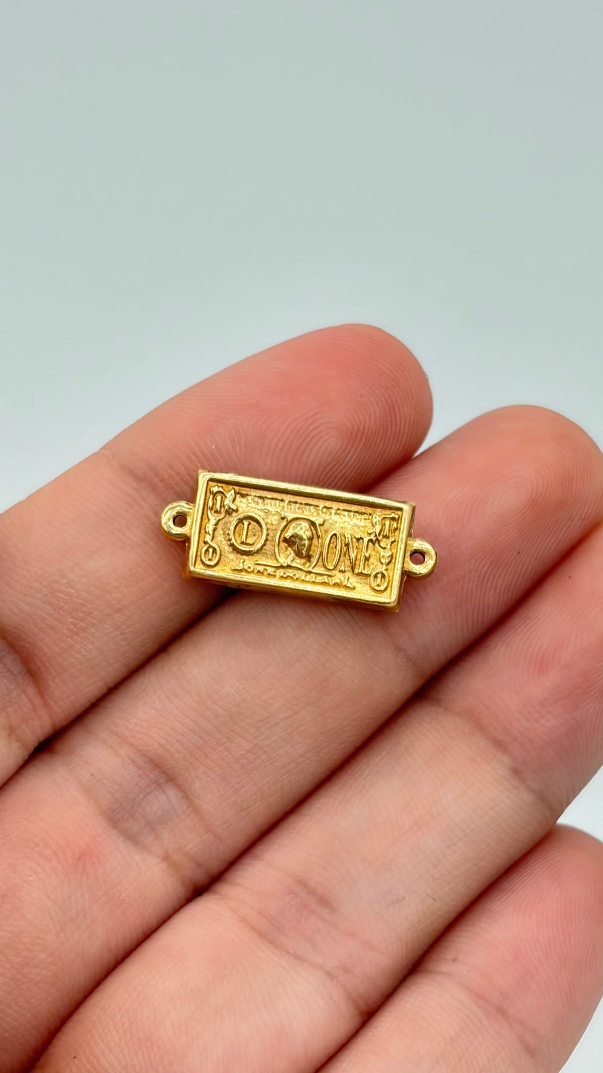 Herraje dolar  Oro amarillo 18k 0,83 Gr / 2 Cm