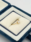 Anillo solitario circon blanco cuadrado Oro amarillo 18k / Talla 5 / 1,04 Gr