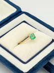 Anillo esmeralda cuadrada Oro amarillo 18k / Talla 5/2 / 1 Gr