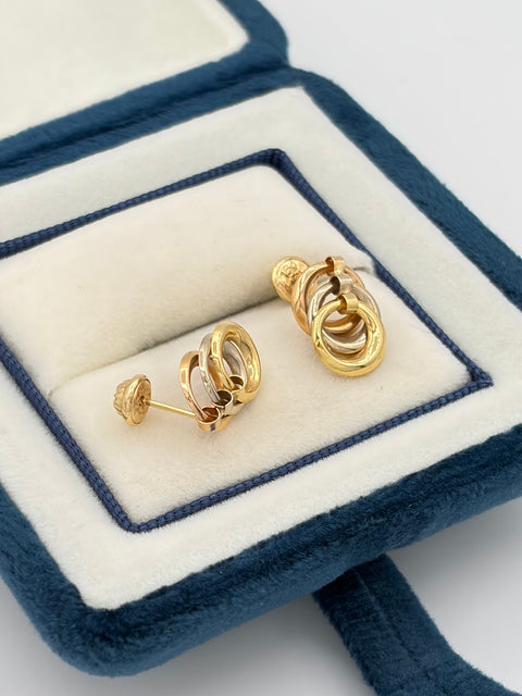Topos aros colgantes Tres oros 18k 1,11 Gr / 9 mm