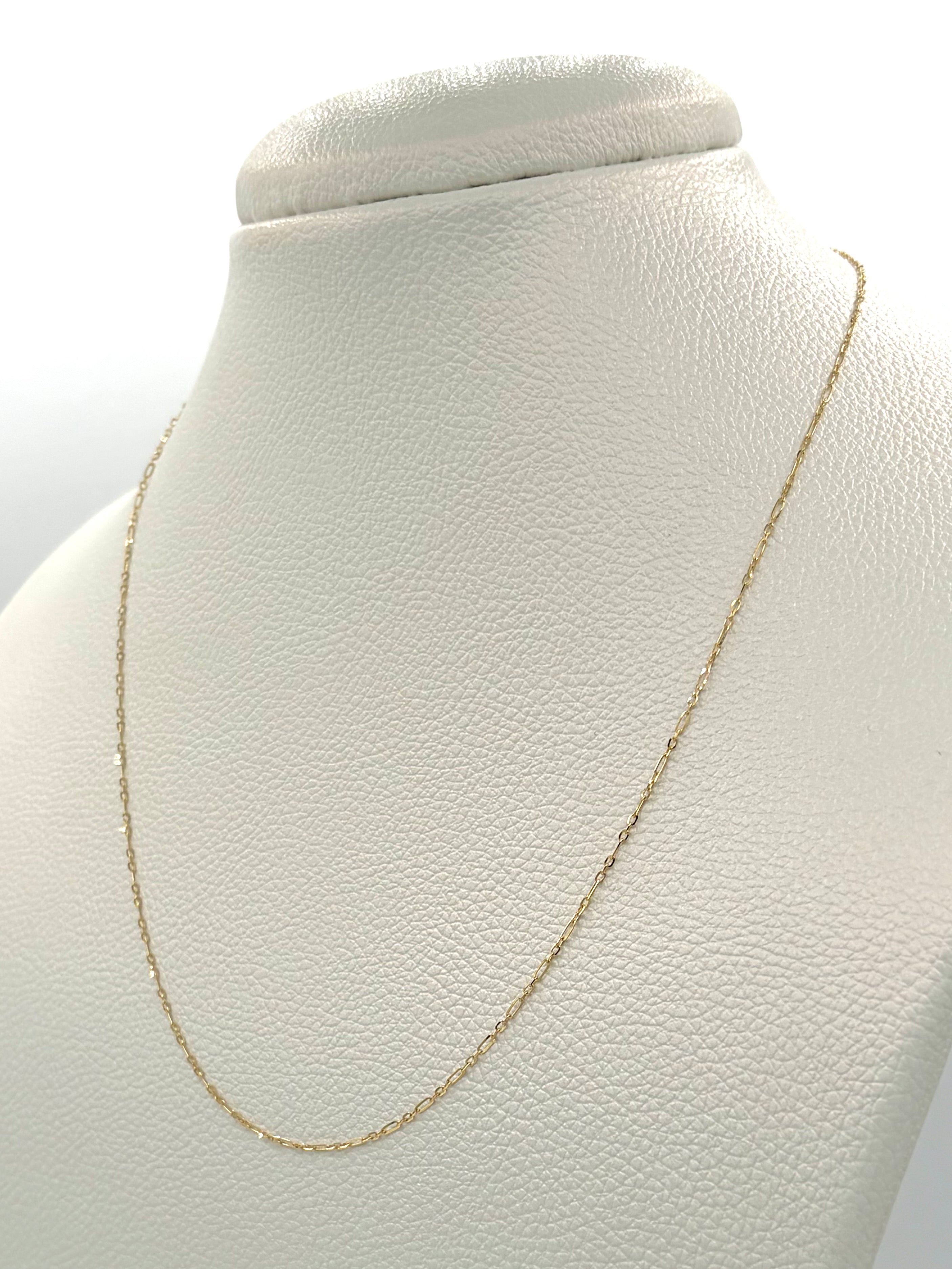 Cadena It mini aro redondo aro ovalado Oro amarillo 18k 1,67 Gr / 1 mm / 50 Cm