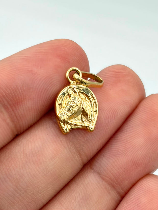 Dije Herradura de caballo Oro amarillo 18k 0,63 Gr / 9 mm