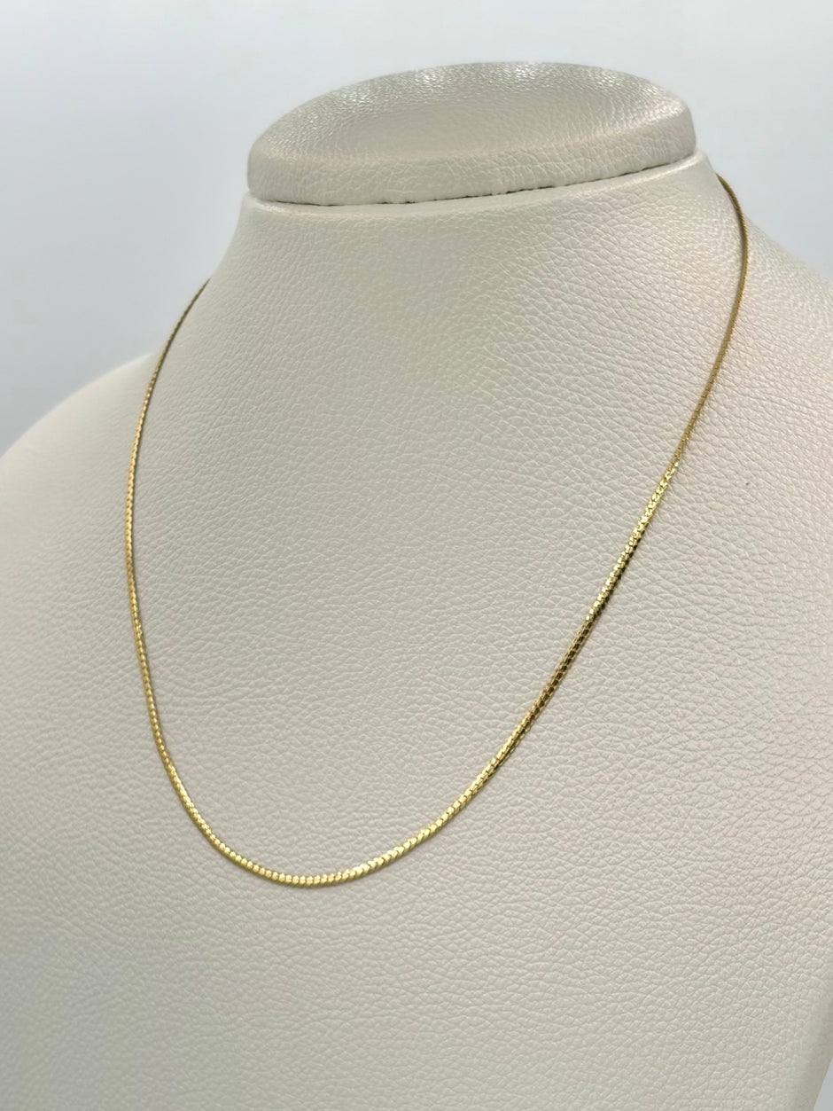 Cadena It cubana plana seguida Oro amarillo 18k 2,58 Gr / 2 mm / 40 Cm