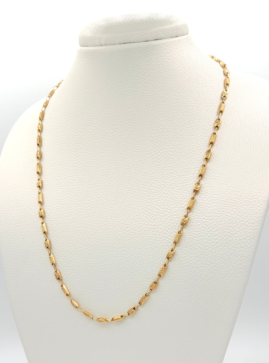 Cadena rustica Oro amarillo 18k 10,55 Gr / 4,0 mm / 60 Cm Broche 0,60