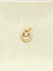 Dije silueta circulo circones blancos Oro amarillo 18k 0,86 Gr / 8,0 mm / 1,8 Cm