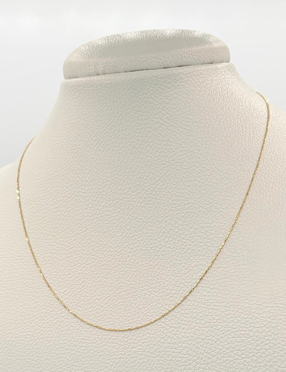 Cadena It mini palito balin Oro amarillo 18k 1,52 Gr / 1 mm / 50 Cm
