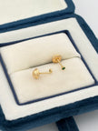 Topos circon verde  Oro amarillo 18k 0,42 Gr / 2 mm