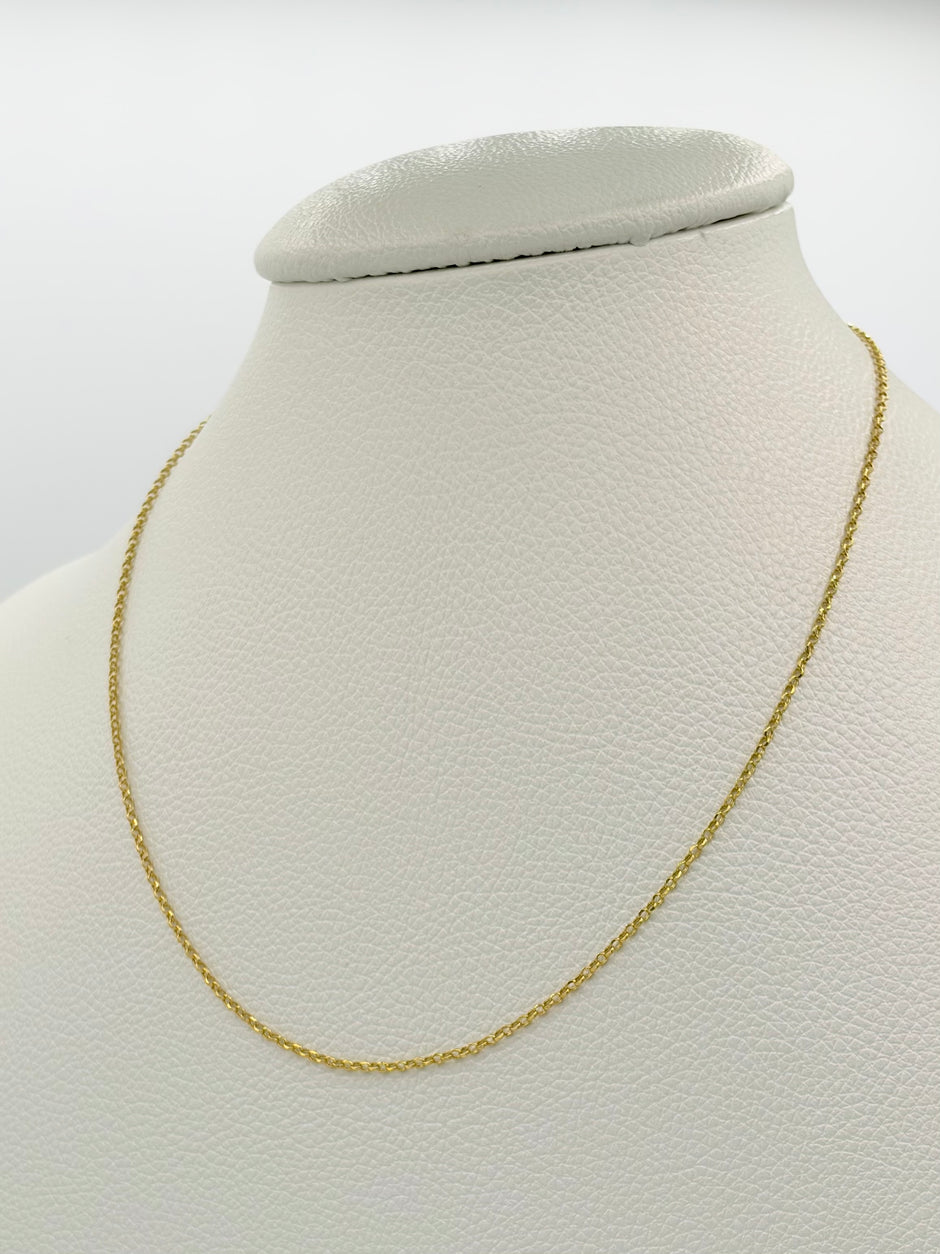 Cadena It aro seguido Oro amarillo 18k 1,43 Gr / 1 mm / 45 Cm