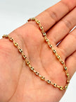 Tobillera eslabon gc Tres oros 18k 2,93 Gr / 3 mm / 25,5 Cm Broche 0,15