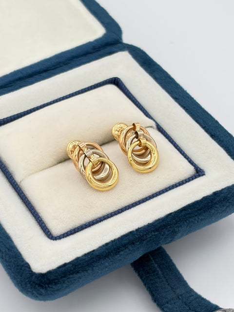 Topos aros colgantes Tres oros 18k 1,11 Gr / 9 mm