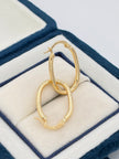 Candonga Ovalada lisa  Oro amarillo 18k 1,50 Gr / 1,5 Cm