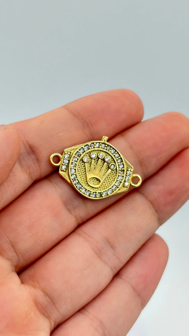 Herraje rolex circones blancos Oro amarillo 18k 3,28 Gr / 2,5 Cm