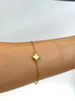 Pulso aro seguido trebol nacar Oro amarillo 18k 2,13 Gr / 1,5 mm / 18,3 Cm Broche 0,15