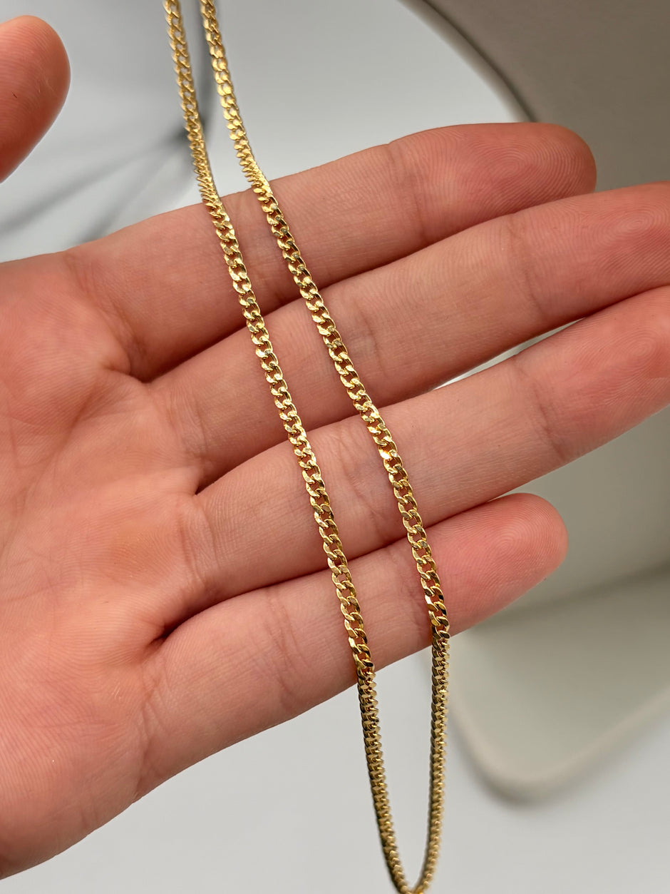 Cadena It cubana Oro amarillo 18k 2,64 Gr / 2 mm / 45 Cm